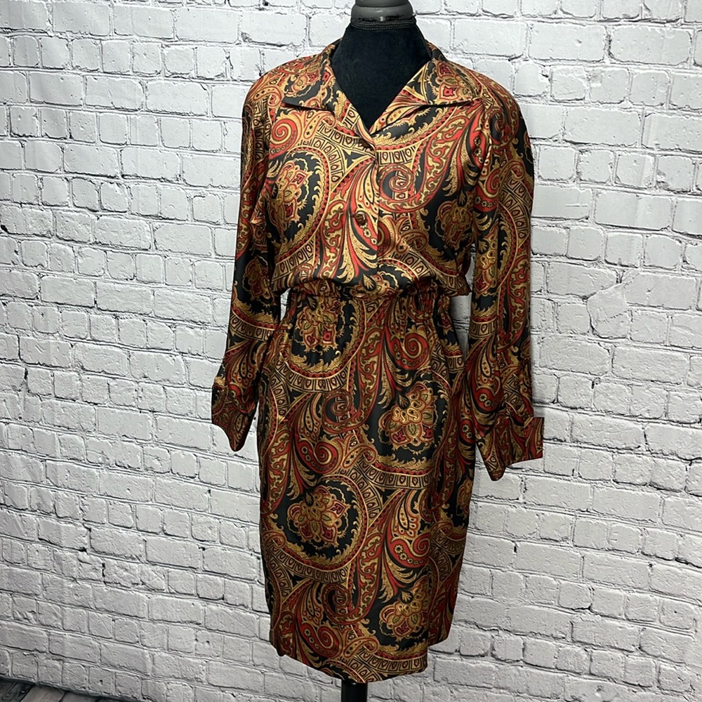 Vintage silk paisley dress